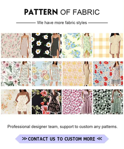 قماش عصري جديد معاد تدويره بطبعة أزهار أنيق فتحة رقبة على شكل حرف V مع فستان طويل من الكتان الطبيعي الناعم الفاتح للتنفس - Product Image 5