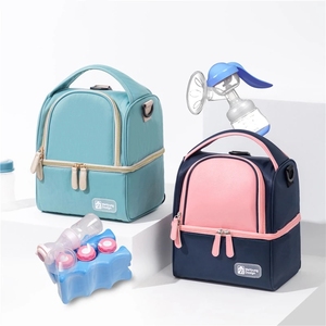 ファッションレディースダブルデッキマミーバッグ、ベビーケア用、卸売ミルクボトル保温保冷収納バッグ、工場価格 - Product Image 5