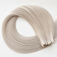 Extensions de Cheveux Vierges Européennes de Qualité Blonde Droite Machine Attachée Plat Invisible Double Dessiné Cuticule Brute Alignée Genius Couleur