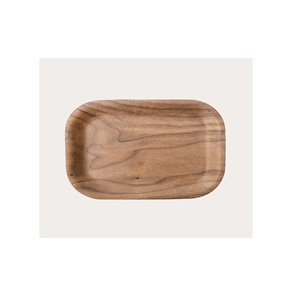 Platos y bandejas para servir Bandeja de madera para servir de madera de acacia Bandeja para servir de madera recubierta de esmalte de diseño impreso con asas - Product Image 6