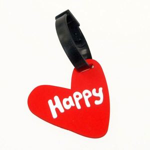 Étiquette de bagage en PVC souple imperméable personnalisée avec logo ou texte de l'entreprise en relief, vente en gros - Product Image 2