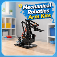 Kit de Brazo Robótico Zetok STEM 4DOF con Panel de Control ESP8266, Juguete Educativo DIY