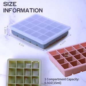 Flexible Silikon-Eiswürfelform Wiederverwendbare Leicht zu Reinigende Eisform für Kühlschrank Lebensmittelechte Eisbereitungsform - Product Image 2