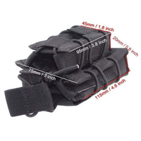 Ensemble de sac tactique à double chargeur à traction rapide avec sac pour talkie-walkie Gilet de terrain en polyester Pack d'accessoires Molle Fanny Pack équipé