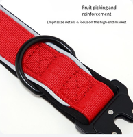 Collier pour chien en nylon avec bande réfléchissante, réglable pour les races petites/moyennes/grandes - Sangle douce et confortable pour le cou