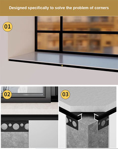 Thanh lịch công nghiệp nhôm cạnh dải cửa sổ sill đá góc bảo vệ dải cho trang trí nội thất - Product Image 2