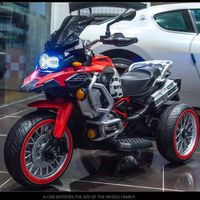 Moto électrique tout-terrain 2026 surdimensionnée à double moteur et double siège pour enfants, 145 cm, 12 V, 550 W, forte puissance, tricycle