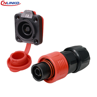 Connecteur circulaire industriel étanche IP68 CNLINKO DK24 3 4 broches M24, ensemble de raccordement rapide, prise mâle et prise femelle à montage sur panneau