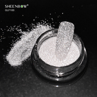 Poudre de diamant réfléchissante Sheenbow, poudre scintillante argentée blanche, poudre scintillante pour mariage, poudre libre pour gel à ongles