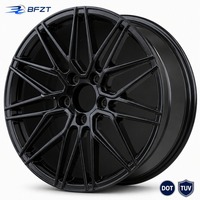 Jantes en aluminium forgé sur mesure 21 pouces, monobloc concave profond, noir brillant, multi-branches, pour voitures particulières, SUV, tout-terrain et course