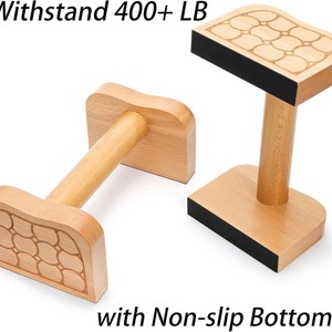 Barras de flexiones de madera de arce macizo, equipo de fitness para ejercicio en interiores, diseño duradero, uso unisex para adultos - Product Image 3
