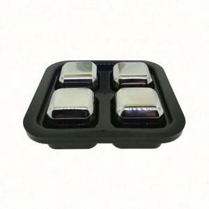 OEM Cheap Price Custom Stainless Steel Whiskey Stones Metal Reusable Ice <b>Cubes</b> for Bar - Product Image 6