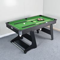 Mesa de Billar Plegable de 1.6m, Doble Uso para Adultos, Niños y Familias, Mesa de Billar Interactiva, Ahorra Espacio, Mesa de Juego de Snooker Plegable