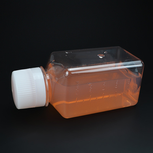 Flacone di reagente in plastica da 1000ml 32 once stoccaggio chimico da laboratorio bottiglie a tenuta stagna in plastica quadrata graduata trasparente in policarbonato - Product Image 5