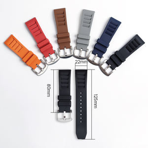 Correa de reloj de goma vulcanizada con patrón Richard de lujo 20mm 22mm <span class=keywords><strong>24MM</strong></span> FKM correas de reloj de goma fluorada reemplazos de correa de reloj deportivo - Product Image 3