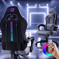 Chaise de jeu personnalisée OEM ODM ergonomique en tissu confortable pour PC et e-sport avec accoudoirs articulés et rotation à 90° ° -135 °   Inclinaison et repose-pieds