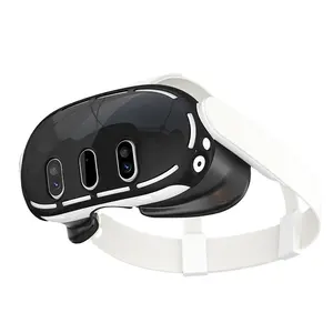Headset VR cangkang pelindung untuk Meta Quest 3 cangkang pelindung berlapis elektro cangkang wajah PC Anti jatuh casing warna-warni penutup Game