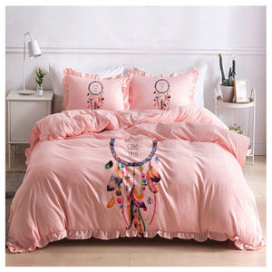 Capteur de rêves personnalisé impression numérique maison design brossé coton polyester <span class=keywords><strong>drap</strong></span> de lit housse de couette ensemble de literie Queen - Product Image 1