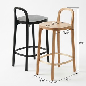 Modern <b>Wooden</b> Bar Chair Counter Seat Footrest For Kitchen Island Cafe Chair For Restaurant Dinning Table Bar Hotels Bar <b>Stool</b> - Product Image 4