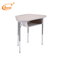 Ensemble de bureau scolaire réglable en hauteur, table modulaire à emboîtement, poche de rangement, base antidérapante, design moderne, formation, bureau à domicile
