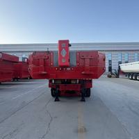 Semi-remorque à plateau bas en acier de grande capacité de chargement avec échelle à ressorts robuste pour le transport d'équipements industriels lourds