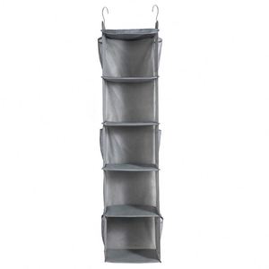 Sac de rangement suspendu multicouche pour armoire avec crochet métallique non tissé, organisateur de vêtements pliable, sacs de rangement lavables en promotion - Product Image 2