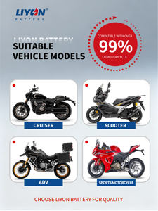 새로운 긴 수명의 리온 LP7 12.8V 4Ah 리튬 라이포4 오토바이 배터리 - Product Image 4