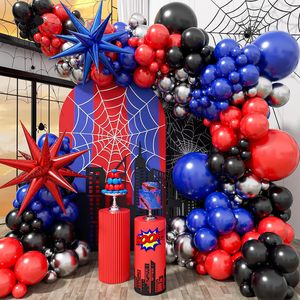 Articles de décoration d'<span class=keywords><strong>anniversaire</strong></span> populaires sur le thème de <span class=keywords><strong>Spiderman</strong></span>, <span class=keywords><strong>kit</strong></span> d'arche de guirlande de ballons noirs et bleus pour fête d'<span class=keywords><strong>anniversaire</strong></span> de garçons - Product Image 2