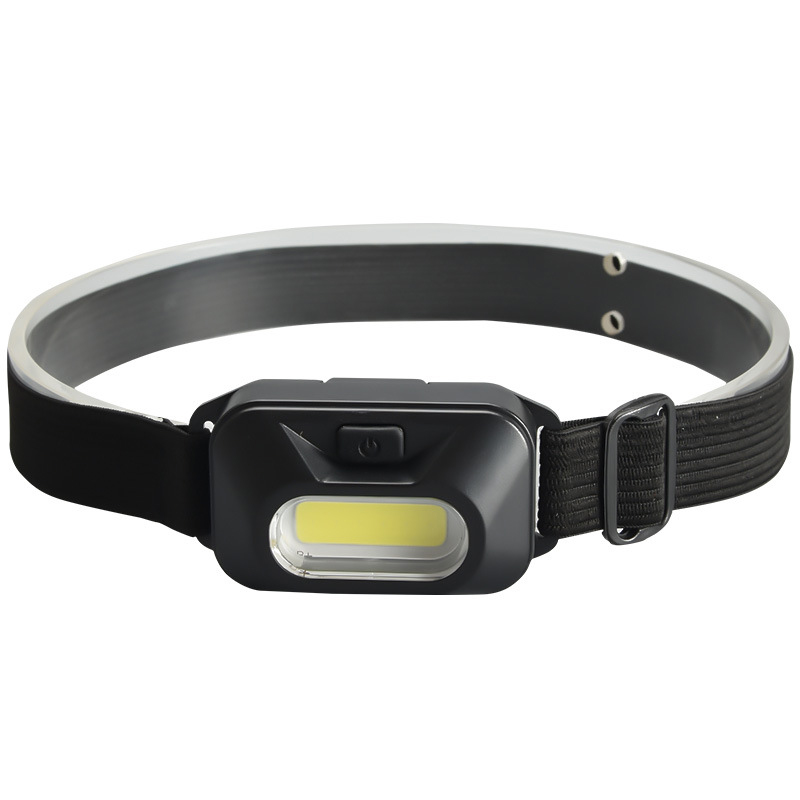 Портативный Миниатюрный фонарик COB, светодиодный налобный фонарь высокой мощности, недорогой налобный фонарь для кемпинга с плавным затемнением