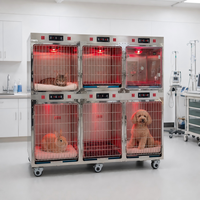 Cage à oxygène chauffante infrarouge en acier inoxydable XY ACQY pour cliniques vétérinaires, hôpitaux et salles de récupération