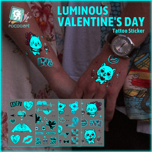 Tatuaggi temporanei per donne moglie, matrimonio confessione d'amore romantici per feste adesivi per il corpo, san valentino tatuaggi finti coppie - Product Image 4