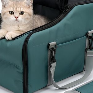 Haustier Tragetasche Autositz Nest fuer Hund Katze Mittelkonsole Rucksackstil wasserdicht Wildleder Reissverschluss rechteckig - Product Image 6