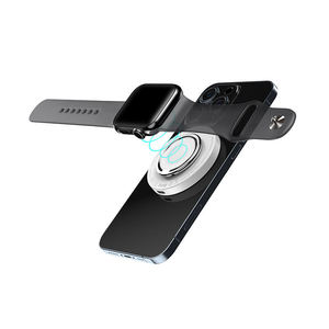 Caricabatterie Wireless 3-in-1 staffa con fibbia ad anello doppio adatto per <span class=keywords><strong>Apple</strong></span> Huawei Mobile 15W <span class=keywords><strong>ricarica</strong></span> rapida supporto circolare da tavolo - Product Image 5