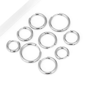 Серьги-кольца из титанового сплава ASTM F136 G23, гипоаллергенные, с точной полировкой, для пирсинга и ухода за пирсингом - Product Image 3