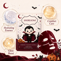Masque facial jetable OEM/ODM Vampire Halloween Pack, hydratant, illuminateur, apaisant et confortant.