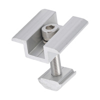 Colliers de fixation intermédiaires pour panneaux solaires en acier inoxydable 304 et aluminium, largeur 35mm 46mm, pour structure de support PV, résistants à la corrosion