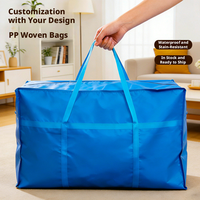 Sac de voyage pliable en polypropylène tissé sur mesure, style minimaliste moderne, grande capacité, imperméable, résistant à l'humidité, avec fermeture éclair