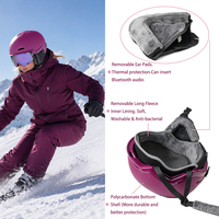 Casque de ski double coque PC moulé en interne avec 9 aérations, boucle ITW, casque de snowboard SPORT, casque de ski personnalisé, casque de vélo
