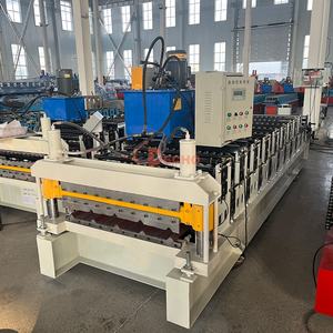 Hoge Snelheid Dubbele Laag Gegalvaniseerde Ibr Trapeziumvormige Gegolfde Tegel Plaatwerk Dak Rolvormmachine - Product Image 4