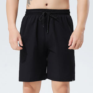 Shorts Bermuda pour homme, couleur unie, séchage rapide, avec poches, taille à cordon de serrage, style sportif, taille mi-haute - Product Image 2