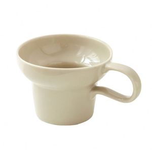 Retro Wide Mouth Solid Color Ceramic <b>Coffee</b> Cup Latte Art Cup for Home Office Vintage Style - Product Image 5