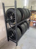 Étagère métallique réglable pour le rangement des pneus, présentoir de roues, organisateur de pneus de course pour garage, atelier, atelier de réparation automobile, magasin de modèles de voitures