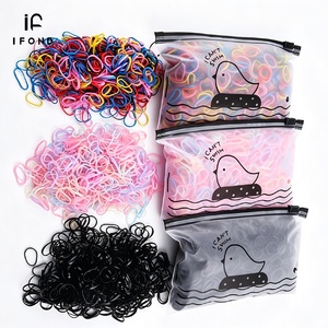 IFOND 1000 pièces/sac, mini-élastiques jetables en TPU pour cheveux, petites attaches solides pour bébés filles, pour coiffures quotidiennes et de fête - Product Image 3