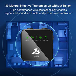 Offerta speciale di fabbrica SX10 nuovo microfono Lavalier Wireless microfono a lunga resistenza microfono per vlog chiesa discorso - Product Image 3