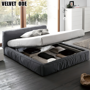 Luxurious Modern Hydraulic Storage <strong>Bed</strong> Frame King Size Lift up Design for <strong>Underbed</strong> Organization Soft <strong>Bed</strong> &amp; Comfortable - Product Image 5