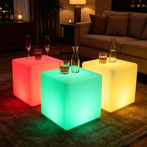 Silla de <span class=keywords><strong>Bar</strong></span> Estilo Disco Retro para Reunión de Amigos, Muebles de Estilo Discoteca con Luz LED, Muebles Portátiles para Exteriores - Product Image 1