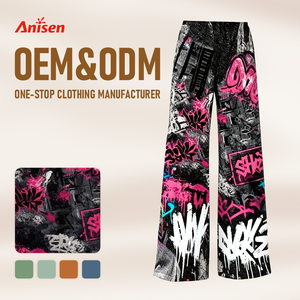 OEM ODM Streetwear Casual Trousers Woven Tapestry <strong>Pants</strong> with <strong>Forest</strong> Animal Pattern Men's Jacquard <strong>Pants</strong> - Product Image 1