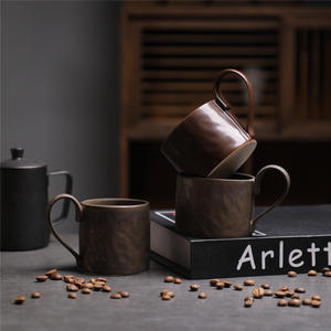 Taza de café de cerámica vintage de alta estética, taza de desayuno de cerámica rústica <span class=keywords><strong>para</strong></span> té de la tarde, taza de agua <span class=keywords><strong>para</strong></span> <span class=keywords><strong>parejas</strong></span>, transfronteriza - Product Image 1