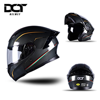 Casques de moto intégraux certifiés DOT pour la conduite, fabricant professionnel, noirs, en ABS respirant, à visière relevable