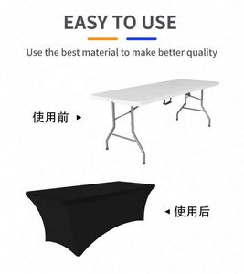 Traditional Style Portable Cloth <b>6Ft</b> Fitted <b>Table</b> Covers for Events Custom Print Durable Thick Fabric Promotion Fast - Product Image 5